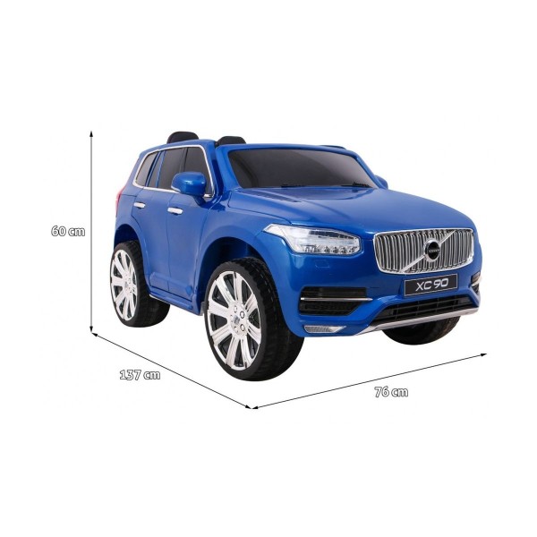 Джип на акумуляторі Volvo XC90, лакований, блакитний