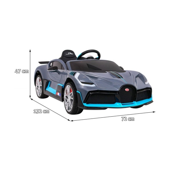 Автомобіль на акумуляторі Bugatti Divo, сірий