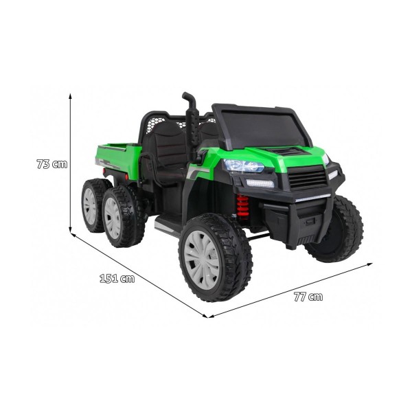 Джип на акумулятор 4x6 шестиколісний двомісний Ramiz Farmer Truck, синій