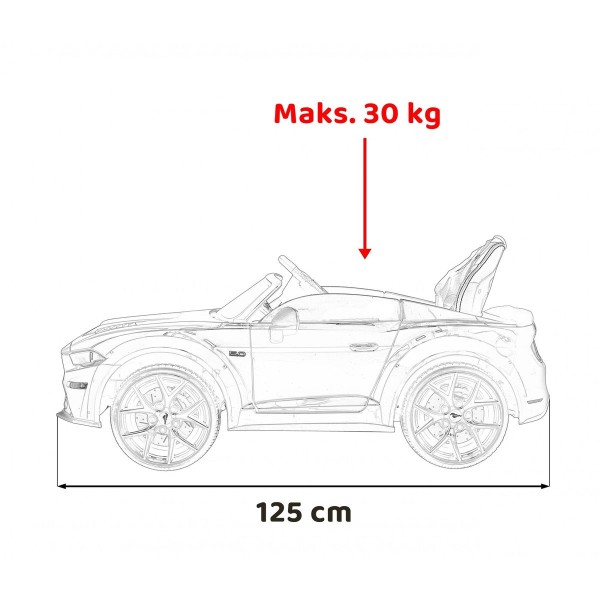Автомобіль на акумулятор Ford Mustang GT, червоний