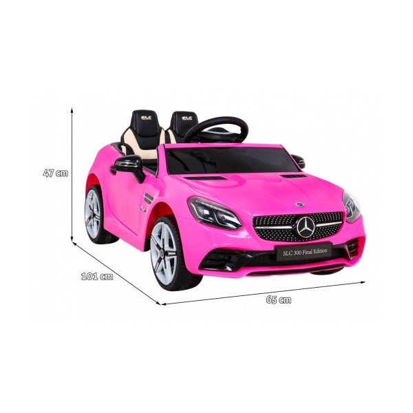 Автомобіль на акумуляторі Mercedes Benz SLC300, рожевий