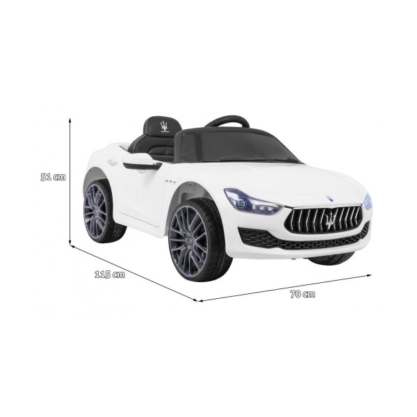 Автомобіль на акумуляторі Maserati Ghibli, білий