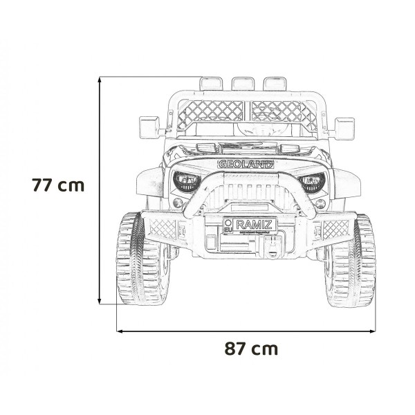 Джип на акумуляторі двомісний 4х2 Geoland Power, білий