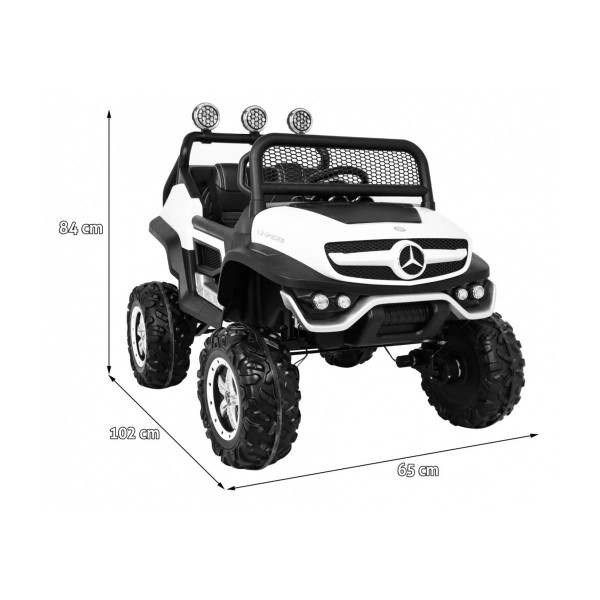Джип на акумуляторі 4x4 Mercedes Benz Unimog, білий