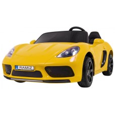 Автомобіль на акумулятор двомісний Ramiz Perfecta Auto, жовтий