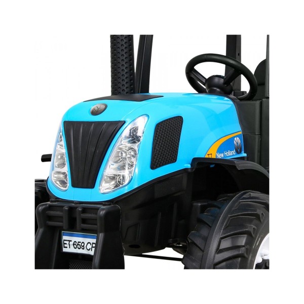 Трактор на акумуляторі New Holland T7, блакитний