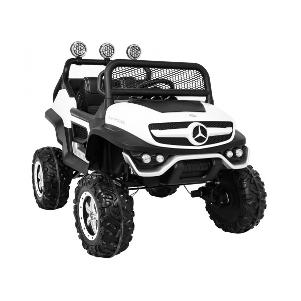 Джип на акумуляторі 4x4 Mercedes Benz Unimog, білий