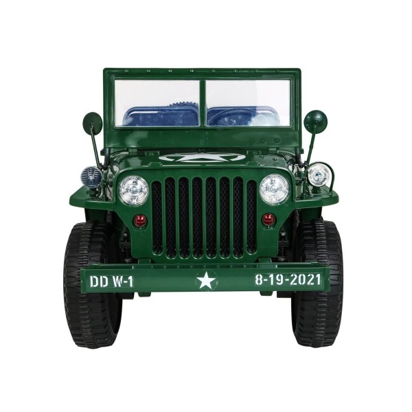 Джип на акумулятор військовий 4x4 3-місний Ramiz Retro Strong, синій