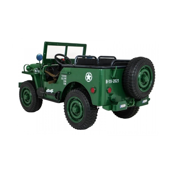 Джип на акумулятор військовий 4x4 3-місний Ramiz Retro Strong, синій