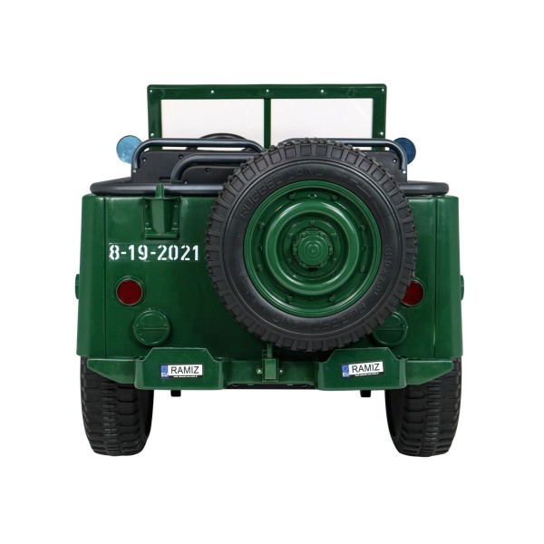 Джип на акумулятор військовий 4x4 3-місний Ramiz Retro Strong, синій