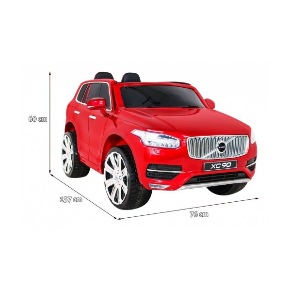 Джип на акумуляторі Volvo XC90, лакований, червоний