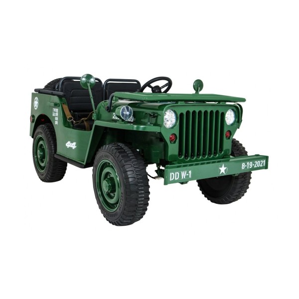 Джип на акумулятор військовий 4x4 3-місний Ramiz Retro Strong, синій