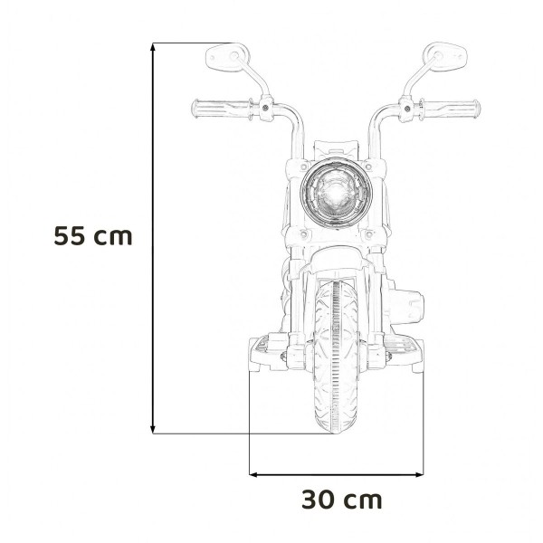 Мотоцикл на акумуляторі Chopper FASTER, сірий