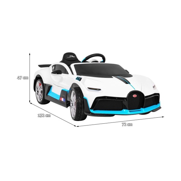 Автомобіль на акумуляторі Bugatti Divo, білий