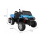 Джип на акумулятор 4x6 шестиколісний двомісний Ramiz Farmer Truck, блакитний