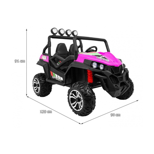 Двомісний баггі 4x4 на акумулятор Ramiz Grand Buggy Lift, рожевий