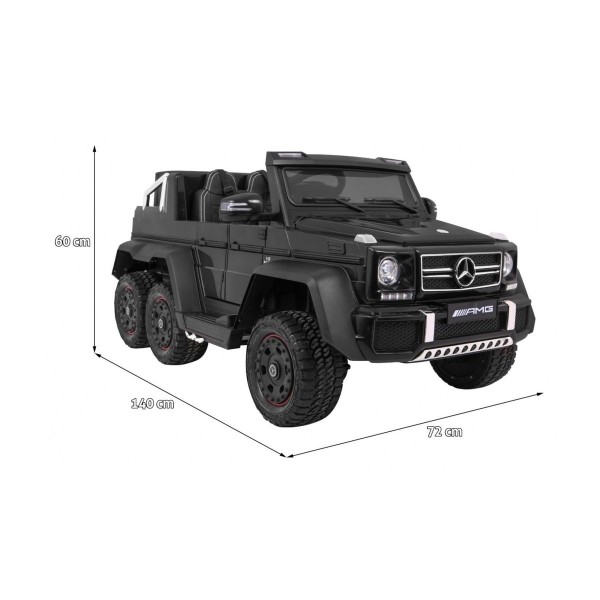 Джип на акумуляторі 6x6 шестиколісний Mercedes G63, чорний