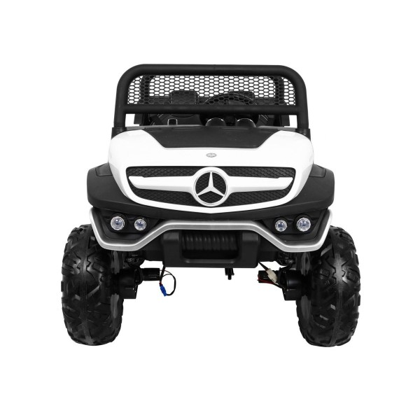 Джип на акумуляторі 4x4 Mercedes Benz Unimog, білий, двигуни 10000 обертів