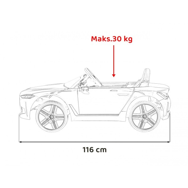 Автомобіль на акумуляторі BMW i4, блакитний