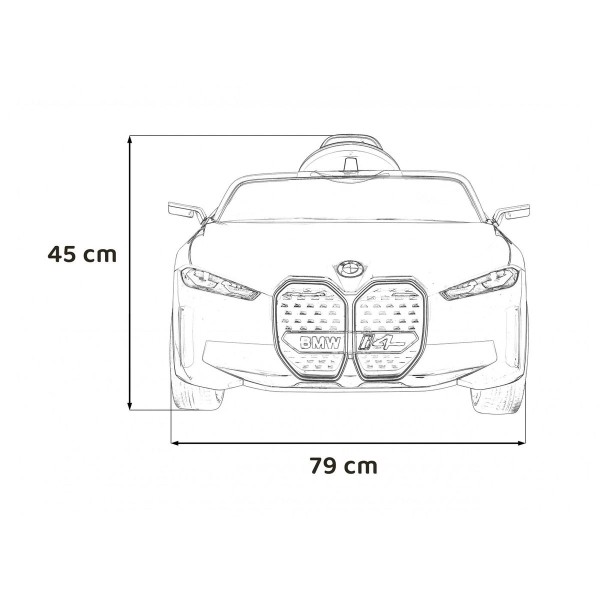 Автомобіль на акумуляторі BMW i4, блакитний