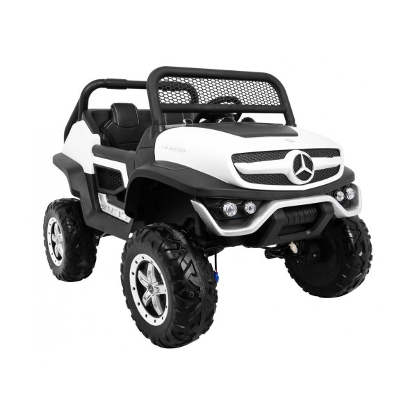 Джип на акумуляторі 4x4 Mercedes Benz Unimog, білий, двигуни 10000 обертів