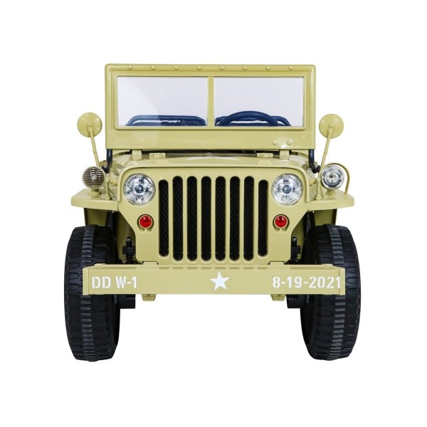 Джип на акумулятор військовий 4x4 3-місний Ramiz Retro Strong, Matcha