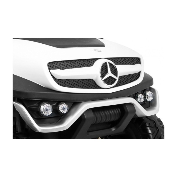 Джип на акумуляторі 4x4 Mercedes Benz Unimog, білий, двигуни 10000 обертів