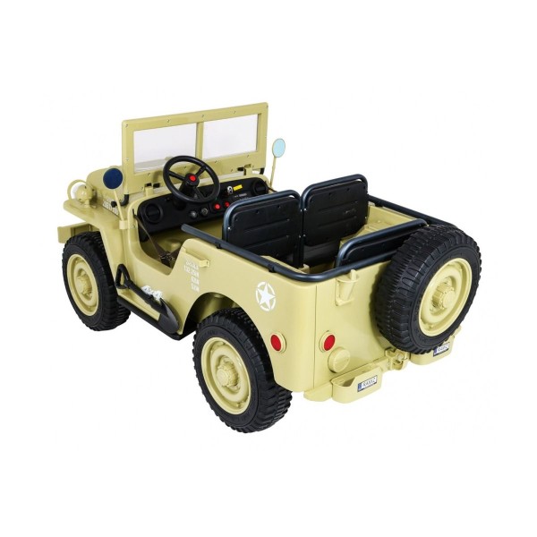 Джип на акумулятор військовий 4x4 3-місний Ramiz Retro Strong, Matcha