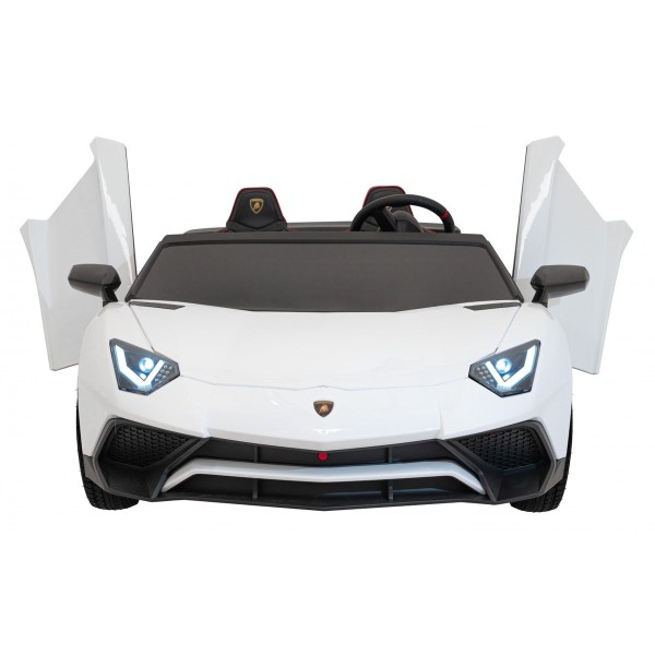 Автомобіль на акумуляторі двомісний Lamborghini Aventador SV Strong, білий