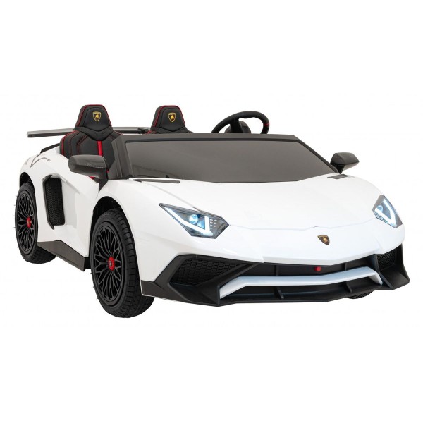 Автомобіль на акумуляторі двомісний Lamborghini Aventador SV Strong, білий