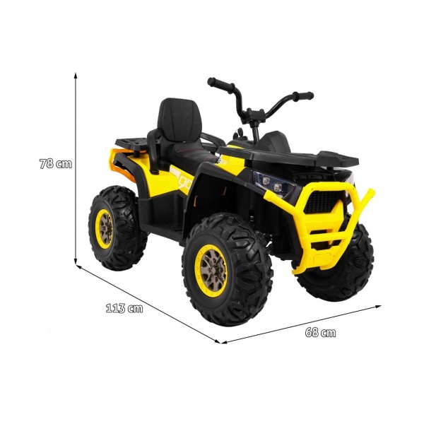 Квадроцикл на акумулятор 4x4 Ramiz Quad ATV Desert, жовтий