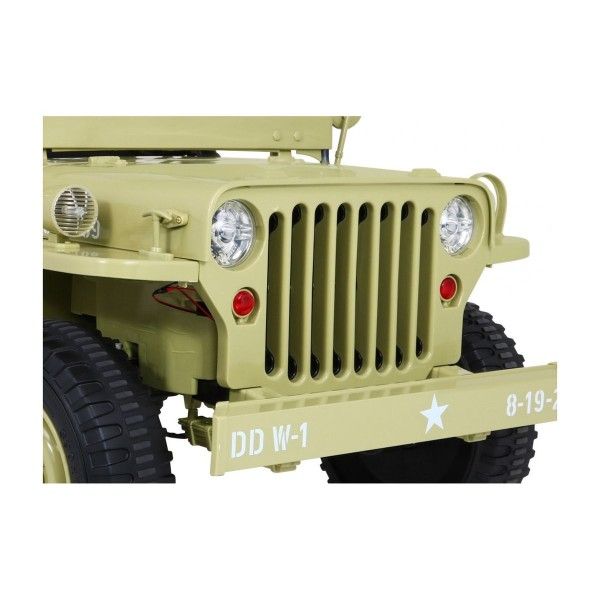 Джип на акумулятор військовий 4x4 3-місний Ramiz Retro Strong, Matcha