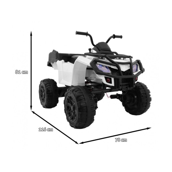 Квадроцикл 4x4 на акумулятор Ramiz Quad XL ATV, білий