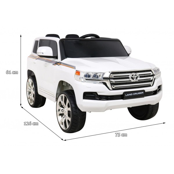 Джип на акумуляторі Toyota Land Cruiser, білий