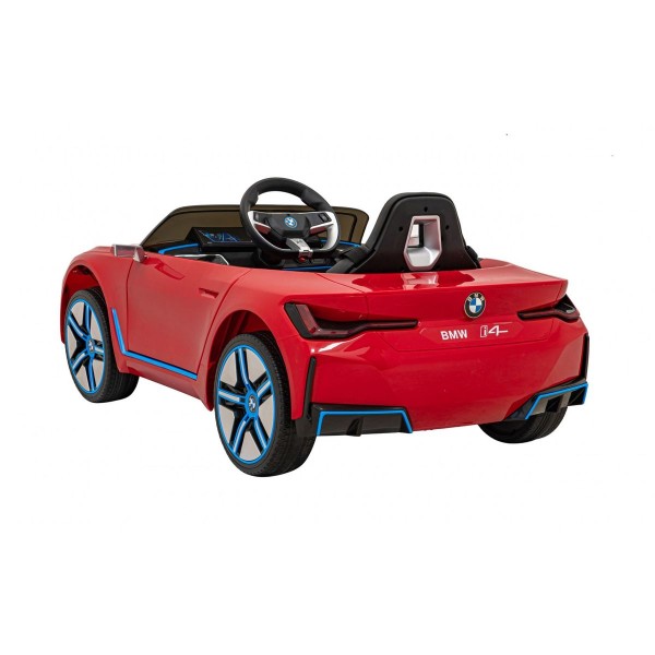 Автомобіль на акумуляторі BMW i4, червоний