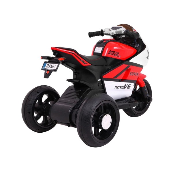 Мотоцикл триколісний на акумуляторі Ramiz SUPER Motorcycle, червоний