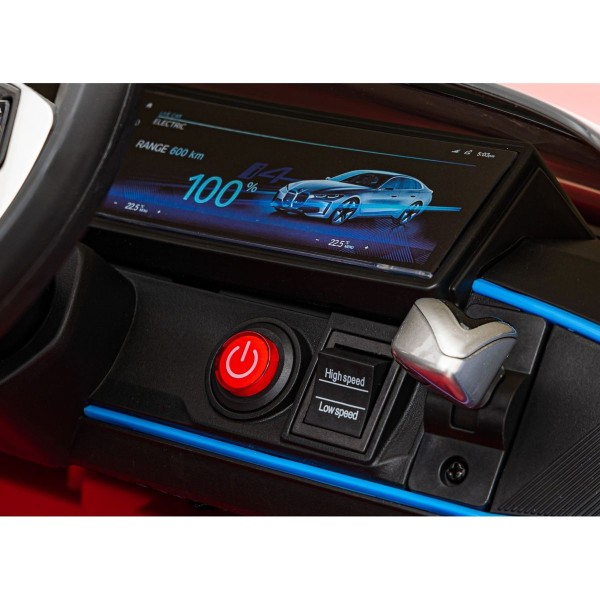 Автомобіль на акумуляторі BMW i4, червоний