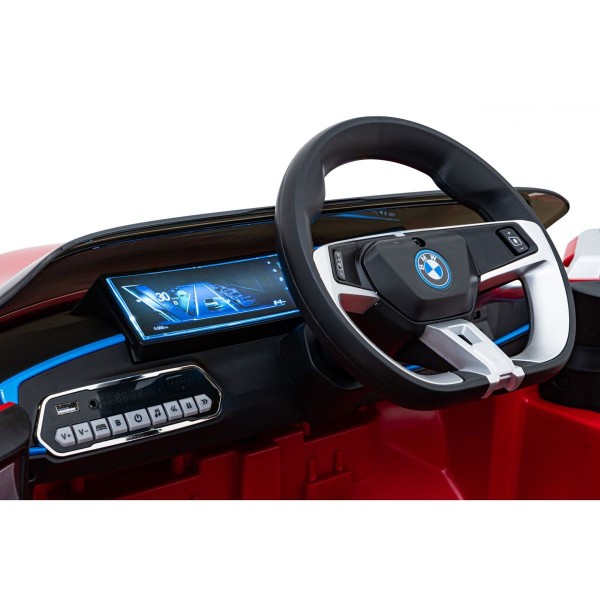 Автомобіль на акумуляторі BMW i4, червоний