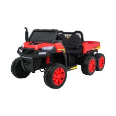 Джип на акумулятор 4x6 шестиколісний двомісний Ramiz Farmer Truck, червоний