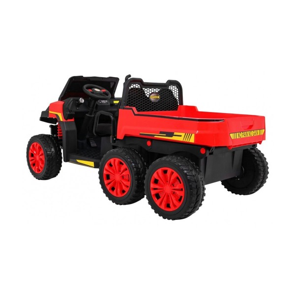 Джип на акумулятор 4x6 шестиколісний двомісний Ramiz Farmer Truck, червоний