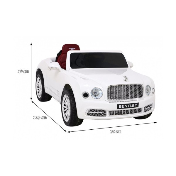 Автомобіль на акумулятор Bentley Mulsanne, білий