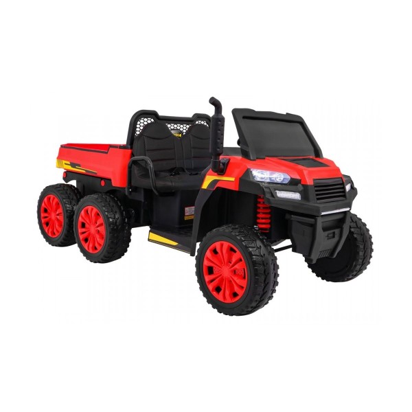 Джип на акумулятор 4x6 шестиколісний двомісний Ramiz Farmer Truck, червоний