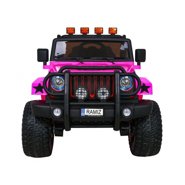 Джип на акумулятор 4x4 Ramiz Monster, рожевий