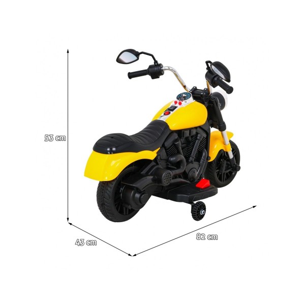 Мотоцикл на акумулятор Ramiz Chopper V-Max, жовтий
