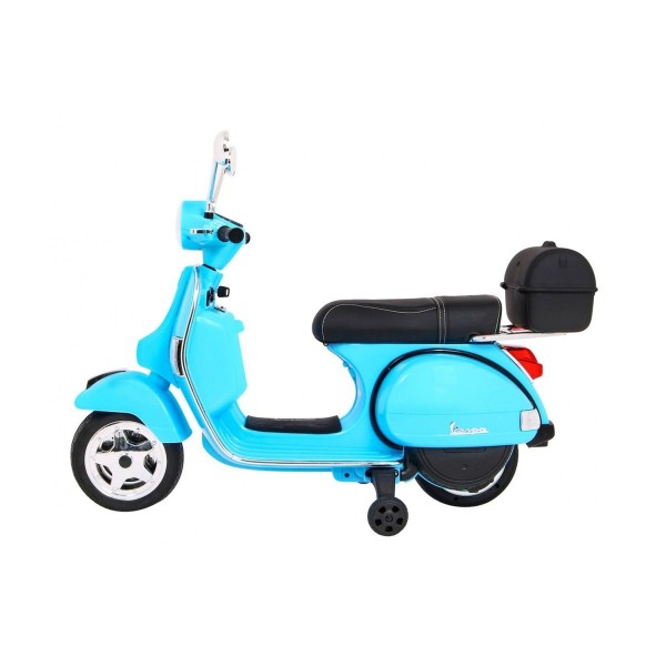 Дитячий скутер на акумуляторі Skuter Vespa, блакитний