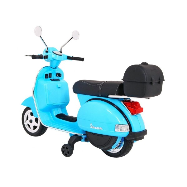 Дитячий скутер на акумуляторі Skuter Vespa, блакитний