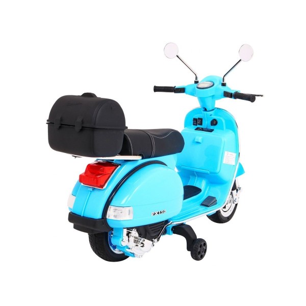 Дитячий скутер на акумуляторі Skuter Vespa, блакитний