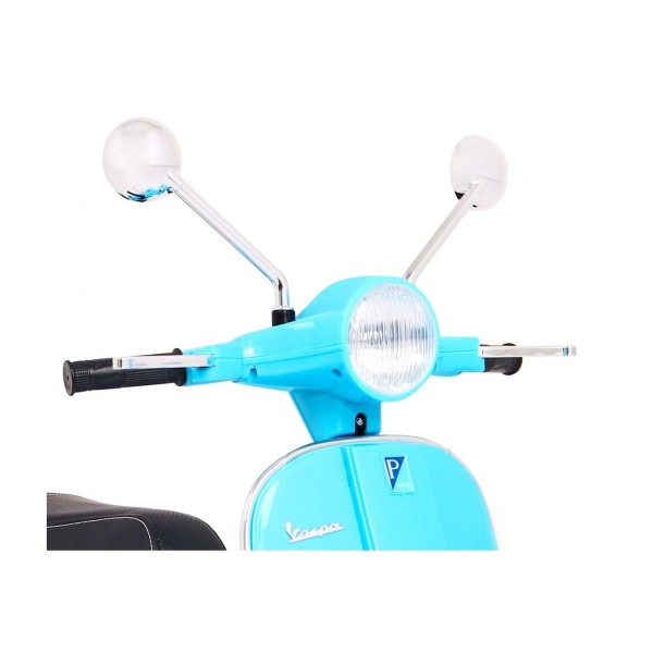 Дитячий скутер на акумуляторі Skuter Vespa, блакитний