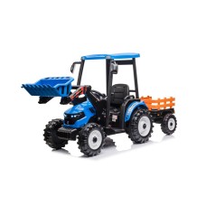 Трактор з причіпом на акумуляторі MEGA Traktor D68, блакитний