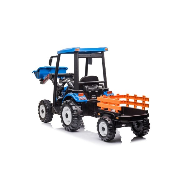 Трактор з причіпом на акумуляторі MEGA Traktor D68, блакитний